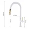 Robinet de cuisine tactile intelligent noir/blanc – vue 2