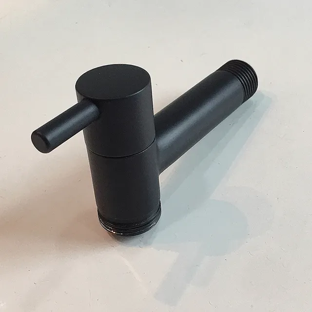 Robinet froid simple en laiton noir – vue 4