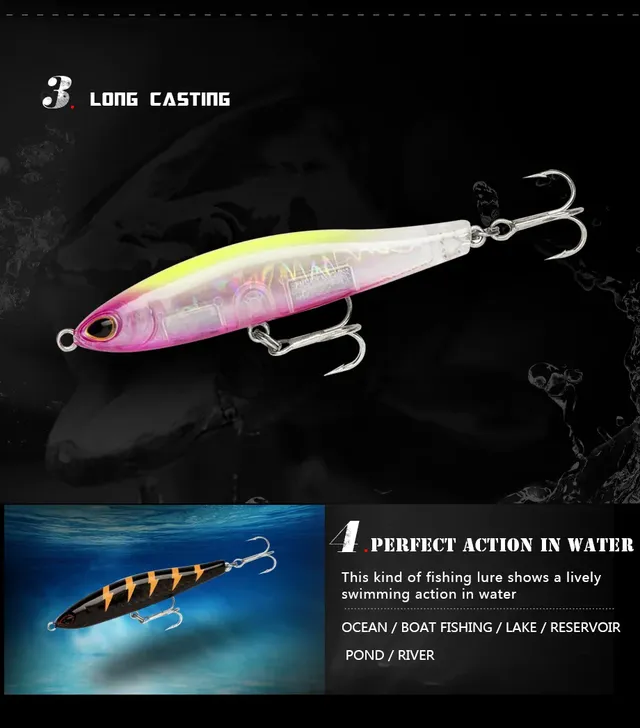 Leurre de pêche coulant crayon – vue 4