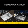 Évier de cuisine en acier inoxydable bol unique lavabo… – vue 4