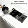 Évier cuisine simple noir dissimulé acier inoxydable… – vue 2