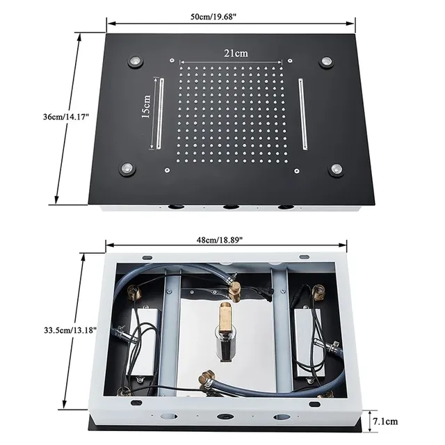 Plafond LED Rainfal pomme de douche télécommande… – vue 5