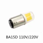 Ampoule LED BA15D à intensité variable, 5W AC 12V 110V 220V COB 1511, lampe LED pour lustre, Machine à coudre