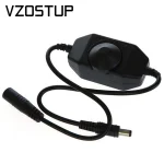 Contrôleur de variateur LED à bouton continu, DC 12V 24V, pour bande lumineuse LED monochrome 3528 5050, luminosité réglable