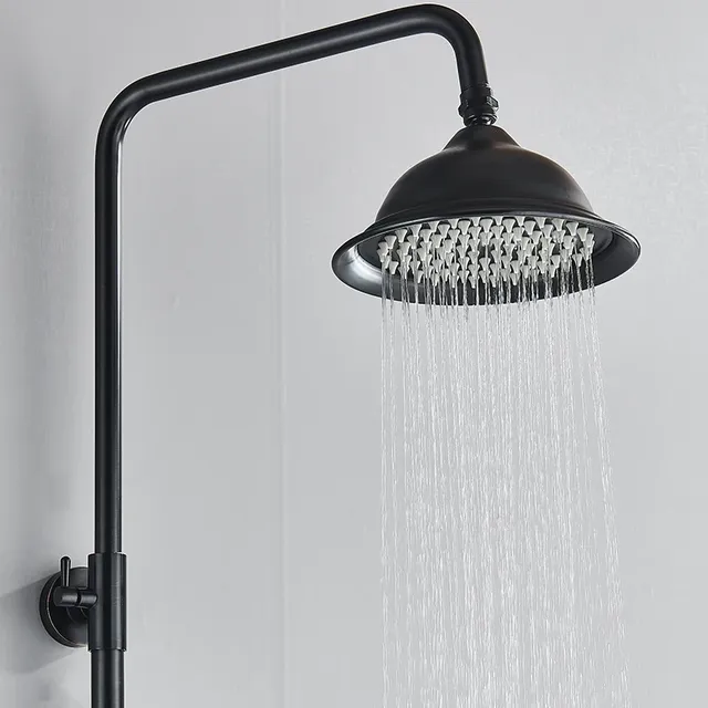 HORainfall-Ensemble de douche à poignée en laiton noir – vue 4