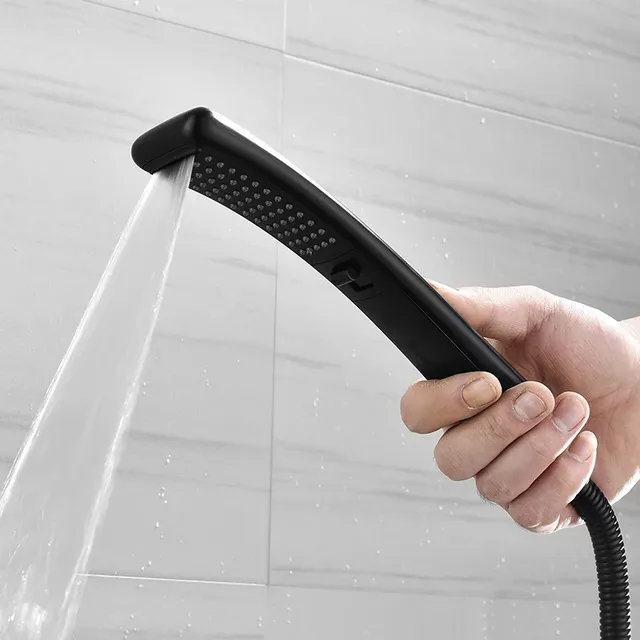 Pommeau de douche cascade noir – vue 3