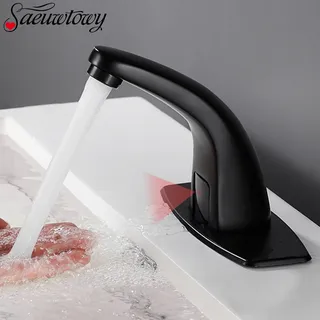 Robinet de lavabo intelligent à capteur noir mat