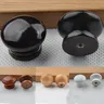 Poignée meuble bois ronde bombée base évasée insert… – vue 2