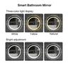 HOMirror rond intelligent à LED avec cadre doré et noir – vue 5
