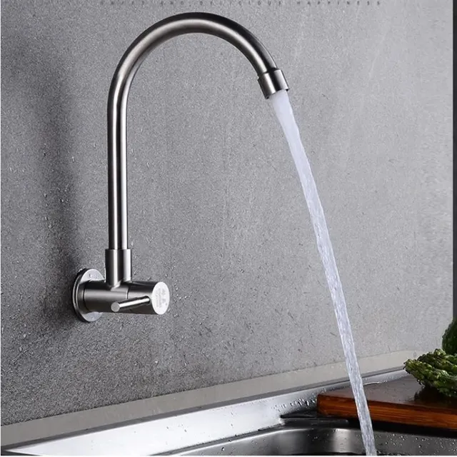 Robinet Mural Mitigeur Monocommande Levier Bec Haut… – vue 4