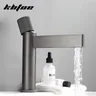 Robinet de lavabo de salle de bains gris pistolet – vue 3
