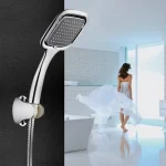 Grande douche à main à pluie, ensemble de pommeaux de douche à haute pression, robinet de salle de bain avec tuyau de douche de 1.5m, accessoires