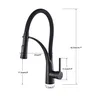 Robinet de cuisine extractible chromé avec tuyau noir… – vue 5