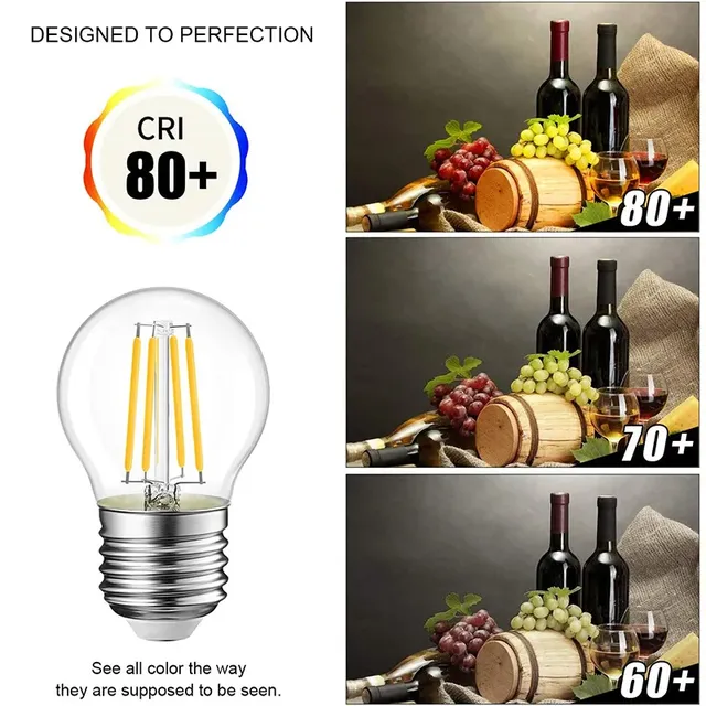 LED Bombillas lumière E27 Edison lampe en verre G45 Led… – vue 5