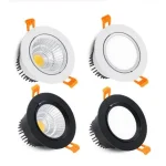 Dimmable Led vers le bas lumière COB Spot lumière 3w 5w 7w 9w 12w 15w AC85-265V plafond encastré éclairage intérieur