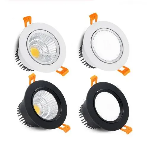 Dimmable Led vers le bas lumière COB Spot lumière 3w 5w…
