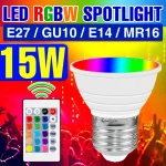 220V LED intelligente RGB lumière Tuya ampoule E27 lampe intelligente GU10 ampoule E14 LED RGBWW Spot 2835 MR16 Bombillas LED ampoule magique à intensité variable