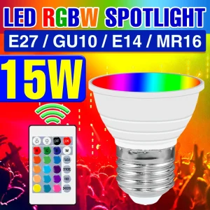 220V LED intelligente RGB lumière Tuya ampoule E27 lampe intelligente GU10 ampoule E14 LED RGBWW Spot 2835 MR16 Bombillas LED ampoule magique à intensité variable
