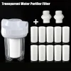 Pré-filtre en coton PP transparent de 1/2 pouces, filtre supporter ficateur d&rsquo;eau de cuisine, filtre de purification d&rsquo;eau du robinet