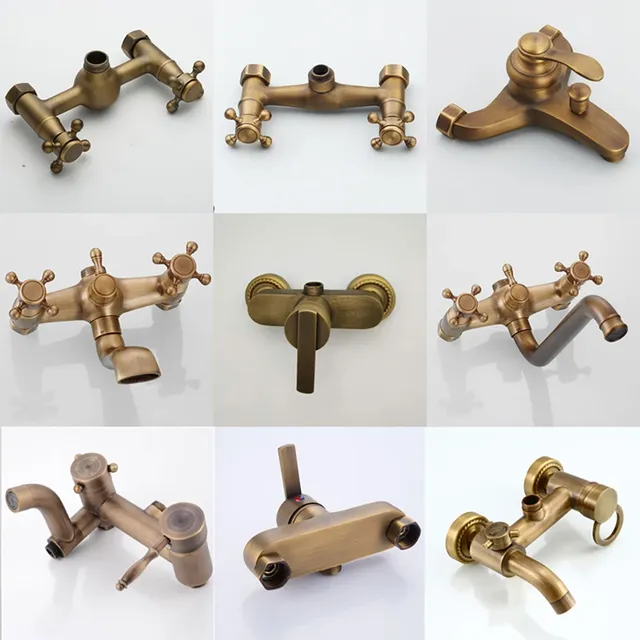 Robinets de douche en laiton Antique en cuivre – vue 2
