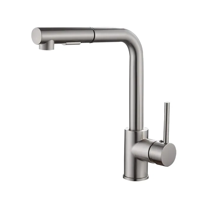 Robinet de cuisine pivotant en laiton Nickel – vue 5