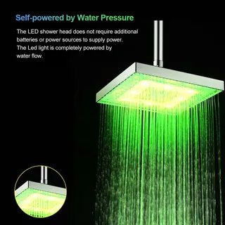 LED Rain Shower Head High Pressure Shower Head Water Save…