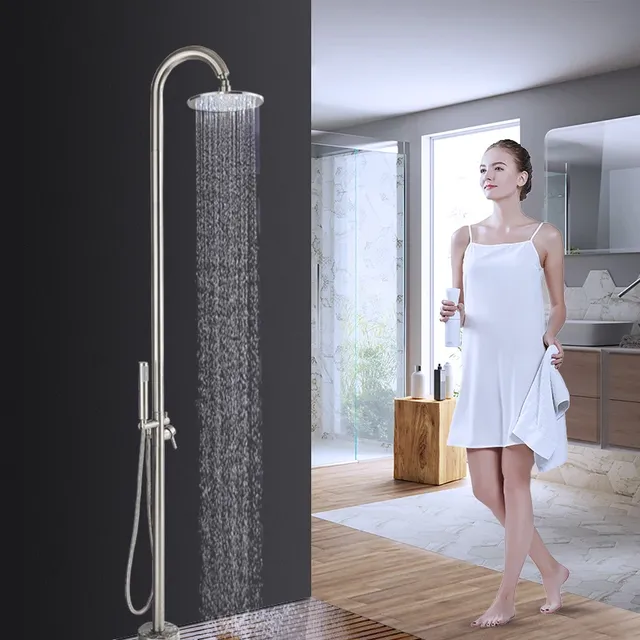 Colonne Douche Extérieure Sur Pied Tête Pluie Ronde… – vue 3