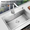 Évier cuisine encastrable bac rectangulaire acier… – vue 2