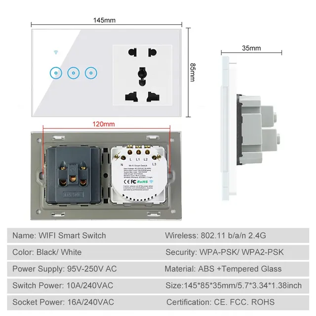 Interrupteur mural intelligent – vue 4