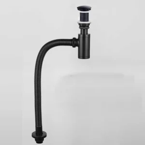 Bassin Bouteille Piège En Laiton HOSink Siphon proximité ins avec Pop Up Drain Noir P-TRAP Tuyau Déchets