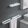 Kit d'accessoires de salle de bains blanc – vue 2