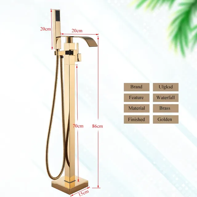 Douche de Baignoire à Cascade Dorée – vue 4