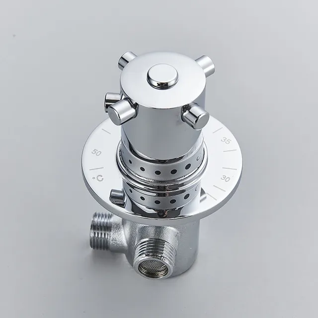 Vanne thermostatique laiton chromé encastrée trois voies… – vue 3