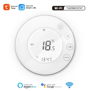 Tuya – Thermostat WiFi intelligent, contrôleur de température pour l’eau, chauffage électrique au sol, chaudière à eau et à gaz, télécommande Alexa Google Home Tuya – Thermostat WiFi intelligent, contrôleur de température pour l’eau, chauffage électrique au sol, chaudière à eau et à gaz, télécommande Alexa Google Home