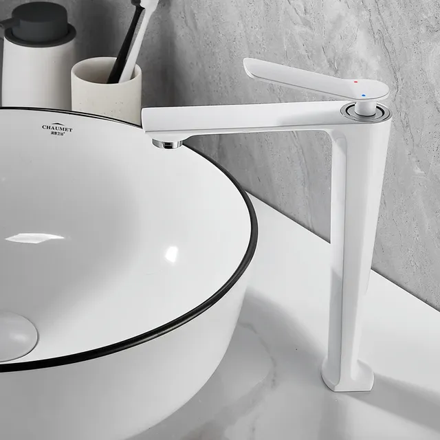Robinet de lavabo gris rouge – vue 6