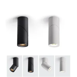 Spot lumineux LED rotatif avec technologie COB, éclairage d&rsquo;intérieur, luminaire de plafond, lumière blanche chaude/froide, AC110-220V