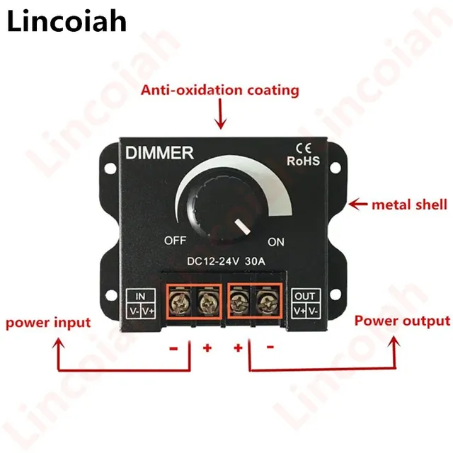 DC 12 V-24 V LED variateur 30A 360 W régulateur de… – vue 2