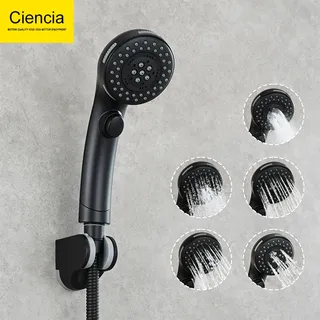 Pommeau douche main multijets cinq fonctions boutonmarchearret…