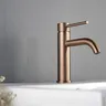 Robinet d'évier de salle de bains en or Rose brossé – vue 4