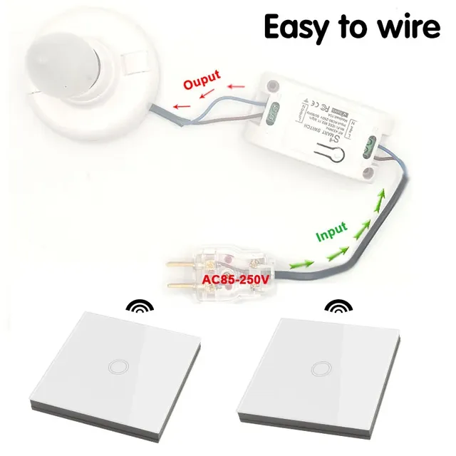 Interrupteur tactile Led sans fil pour maison intelligente – vue 2