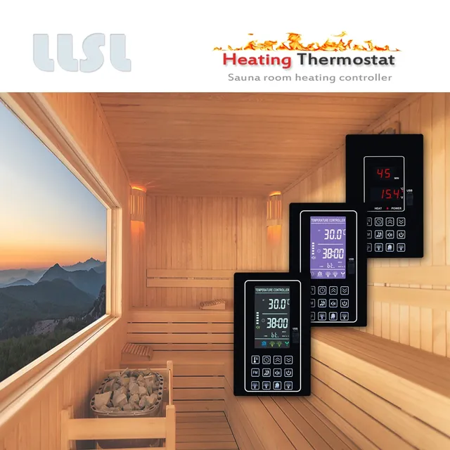Thermostat numérique mural sauna programmable minuterie… – vue 3