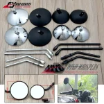 Rétroviseurs ronds convexes rétro pour moto, pour Harley 883 1200 Honda CB400 Piaggio VESPA Triumph T100 Chopper Cafe Racer