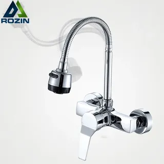 Mitigeur mural monocommande cuisine chrome miroir métal chromé acier…