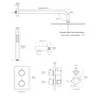 Ensemble de mélangeur thermostatique en laiton massif – vue 3