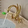 Robinet baignoire mitigeur trois trous laiton doré poli… – vue 3