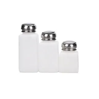 Bouteille pompe dissolvant vernis ongles plastique blanc inox bouchon…
