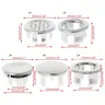 Anneau débordement lavabo plastique chromé rond clips… – vue 6