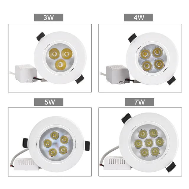Downlight LED encastré à intensité variable 3W 4W 5W 7W… – vue 2