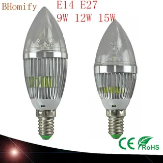 Ampoule LED candélabre bougie E14 E27 9W 12W 15W