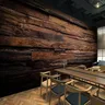 Papier peint mural personnalisé effet bois vieilli 3D… – vue 3
